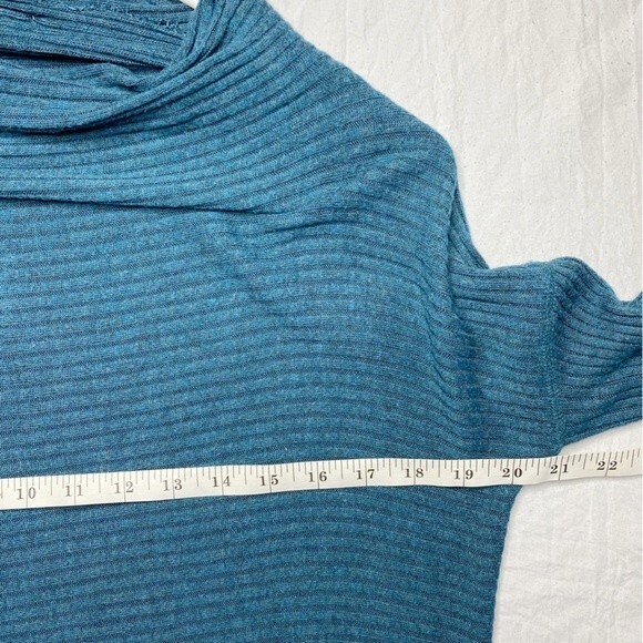 Lucky Brand Blue Ribbed Mockneck Sweater Winter Gorpcore Size Small - Picture 5 of 6